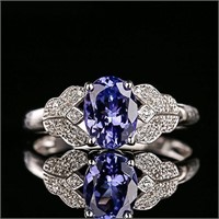 1.25ct natural tanzanite ring 10k gold