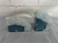 Agate Crysta Bookends