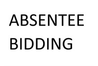 ABSENTEE BIDDING will be open pror to LIVE ACUTION