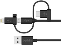 Universal Cable with Micro USB, USB-C and