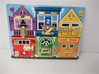 "Used" Melissa & Doug Wooden Latches Board,
