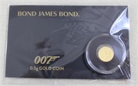 James Bond gold coin