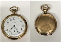 TWO 14 KT GOLD POCKET WATCHES, WALTHAM, MA &