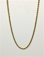 24" YELLOW GOLD NECKLACE, TESTS 18KT