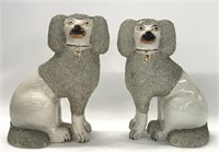 PAIR OF STAFFORDSHIRE DOGS, 10" TALL