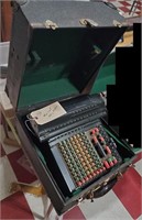 Antique MARCHANT calculator w case + orig CORD