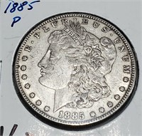 1885 US Morgan silver dollar Philadelphia XF-AU