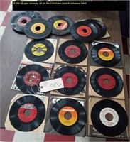 35 old 45rpm juke box records COLUMBIA