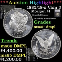 *Highlight* 1885/18-o Vam 3 Morgan $1 Graded ms65+