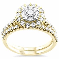 $3,263 Appraised 14kt Gold 1.01ct Diamond Bridal