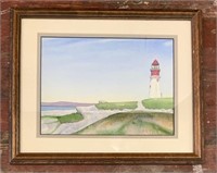 Original East Coast Watercolour Signed Reidel