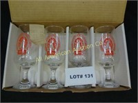 Set of 4 Coors stemmed goblets from the Coors stor