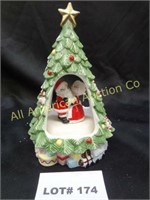 "Dancing Santa" ceramic tree music box with Mr a