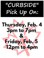 IMPORTANT! CURBSIDE Pick up days/times: