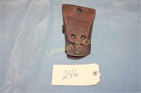 BRAUER BROS. (ST. LOUIS) BROWN LEATHER 7” HOLSTER