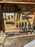 misc vice grips, wrenches, punches