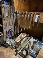 misc 30+ open box wrenches tool tray,
