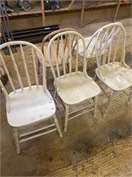 4 wood dowel chairs