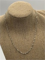 10K White Gold 16" Chain Necklace