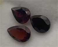 Genuine Garnet Pear Cut Loose Gemstones