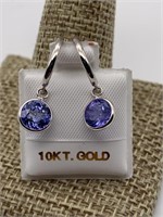 10K White Gold Tanzanite Earrings