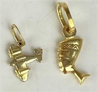 10K Gold Charms, lot of 2