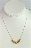 14K Gold Necklace with Beads