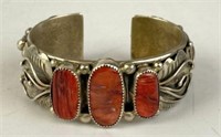 Native American Sterling Silver Cuff Bracelet with