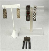 Sterling Silver Bracelets, Earrings & Pendant
