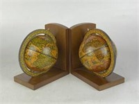 Pair of Spinning Globe Bookends