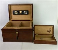 Hillsdale House Humidor with Key & Smaller Humidor