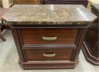 2 Drawer Nightstand with Laminate Top