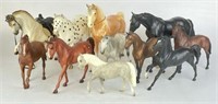 Assortment of Resin Horse Figures, Lot of 11