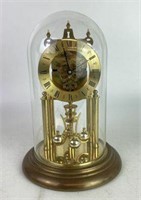 S. Haller German Anniversary Clock with Glass Dome