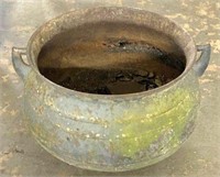 Antique Cast Iron Cauldron with Handles