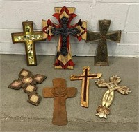 Assortment of Decorative Crosses, Lot of 7