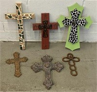 Assortment of Decorative Crosses, Lot of 6
