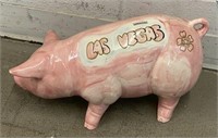 Porcelain Painted Piggy Bank