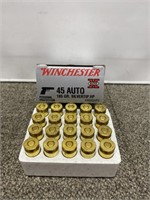 .45 acp 20 rounds Winchester 185gr silver tip