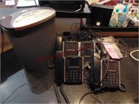 VOIP phone system with 1 panasonic, 3 polycom