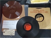 3 old records cardboard glass Ray Charles