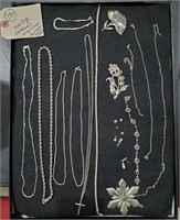 5 sterling silver necklaces 818 Gorham scrap