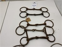 6 Antique Snaffle Bits Some Hand Forged
