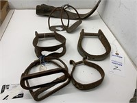 Antique Stirrups And Razor Strap