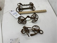 3 Antique Horse Bits