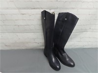 New INC Womens Leather Navy Boots Size 7