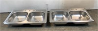 (2) Kingsford Stainless Steel Sink Basins