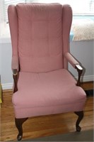 Wingback Chair Shows Wear