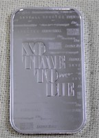 007 No Time To Die 1oz silver bar