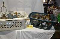 Assorted Oil And Electric Lamp Parts